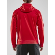 Craft Kapuzenpullover Hoodie Fullzip Pro Control rot/weiss Herren